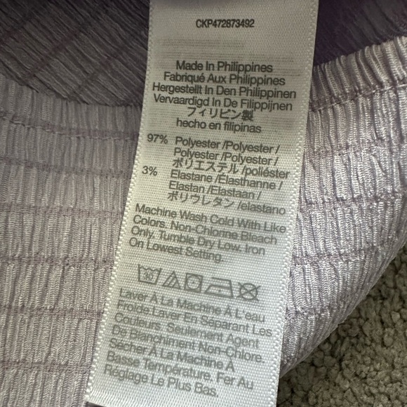 Madewell Shirred Crewneck Crop Top in Dusty Lavender Size XS - Picture 6 of 8